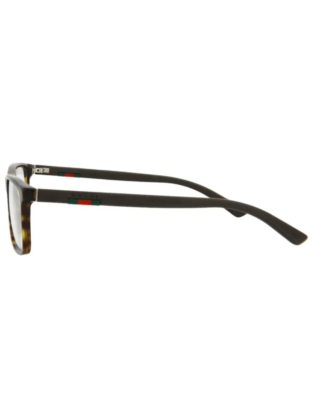 New Gucci Women's Eyeglasses Square Rectangle Acetate Frame Mens Havana Brown